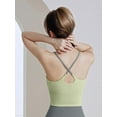 thumbnail image 2 of PISONIC 3pcs Women's Sports Bras with Built-In Padded Support - Medium-Stretch Fabric, Solid Color Design for Running, Cycling, Gym & Workouts - Workout Essentials, Sleek Sports Bra, 2 of 9