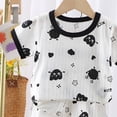 thumbnail image 5 of KPOPLK Toddler Boys Cotton Short Sleeve Top and Shorts Pajama Set 2-Piece Baby Boy Summer Clothes Size 18-24 Months, 5 of 6