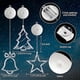 thumbnail image 4 of Timer 3Pcs Christmas Window Lights Decorations, Battery Powered Hanging Warm White Lighted Tree Bell Star Shaped LED Sucker for Xmas Tree Fireplace In, 4 of 5