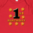 thumbnail image 3 of Inktastic 1st Birthday Basketball Baby Romper Coveralls, 3 of 4