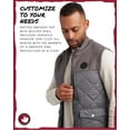 thumbnail image 3 of CANADA WEATHER GEAR Men's Vest - Zip Up Sweater Yoke Front & Back Quilted Heated Vest for Men M-XXL, 3 of 7