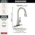thumbnail image 6 of Delta 19802Tlz-Dst Lenta 1.8 GPM Single Hole Pull Down Touchless Kitchen Faucet - Bronze, 6 of 7