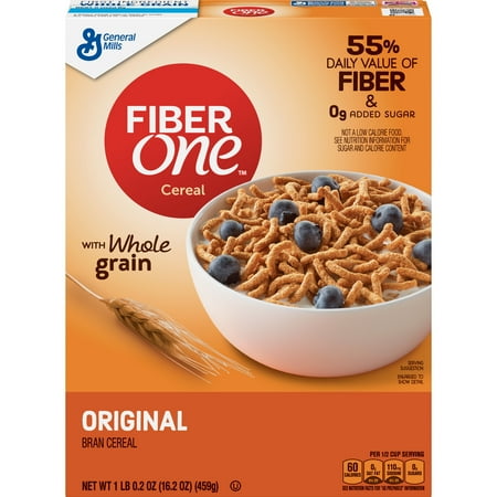 Fiber One Cereal, Original Bran, 16.2 oz (Best High Fiber Cereal Without Sugar)