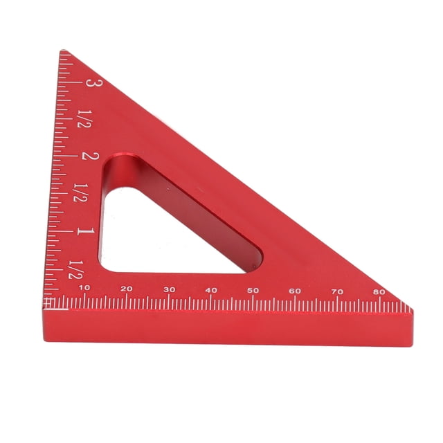 Triángulos para carpintería, regla triangular para carpintería en pulgadas, herramientas de medición métricas, cuadrado triangular para carpintería, diseño fácil de usar
