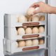 thumbnail image 1 of Caja De Plástico Para Almacenar Huevos Organizador de huevos apilable de plástico blanco para puerta lateral del refrigerador, con capacidad para 10 huevos y con indicador de fecha (1 pieza). Rkxzt, 1 of 9