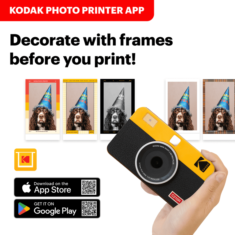 KODAK Mini Shot 2 Retro Instant Camera and Photo Printer with