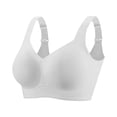 thumbnail image 3 of Seamless Bras for Women Smooth Comfortable Jelly Dot Wireless Bralette Full Coverage Pull On Breathable Plus Size T Shirt(Light Gray,XXXL), 3 of 3