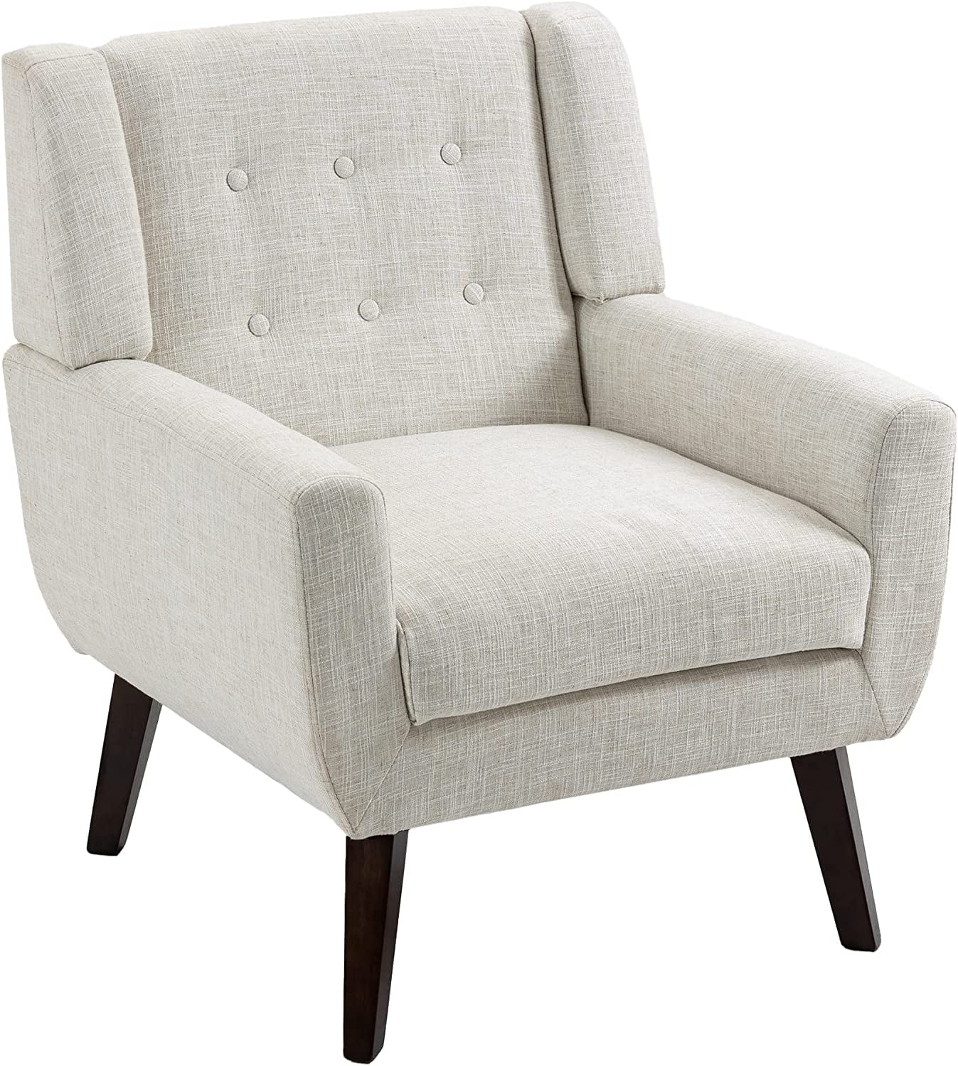 Uixe Beige Accent Chair, Upholstered Armchair, Modern Chair for Living