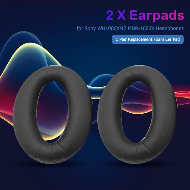 1 Pair Replacement Foam Ear Pads for Sony WH1000XM2 MDR-1000X Headphones