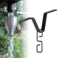 thumbnail image 3 of 3X Rain Chain Gutter Adapter, Black V-Shaped Rain Chain Adapter with S-Shaped Hook, Rain Chain Hook, 3 of 8