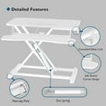 thumbnail image 4 of Convertisseur Ergonomique Assis-Debout pour Bureau - Poste de Travail à Double Moniteur à Hauteur Réglable AD-1 - Blanc, 4 of 5