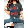 thumbnail image 2 of Girl's 4th of July Shirt, Youth All American Girl, Coquette Fourth of July Tee, Patriotic Gift, Preppy Red White and Blue, 4th of July Shirt, 2 of 5