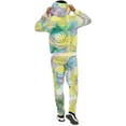 thumbnail image 3 of G-Style USA Men's Tie Dye Bandana Fleece Tracksuit Set - Zipper Hoodie Jacket and Sweatpants ST857 - Pastel - 5X-Large - H8I, 3 of 5