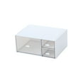 thumbnail image 4 of Box Organizer Storage Drawer Shelf Cosmetics Brush Lipsticks Nail Dressing Makeup Case Table Sorting Rack Supplies White Three Grid, 4 of 9