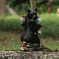 thumbnail image 4 of CCOQUS Garden Gnome Massacre - 10" Bear Eating Gnomes Outdoor Statues, Funny Garden Decor Lawn Patio Art Sculpture, 4 of 6