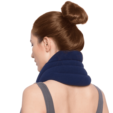 Sunny Bay Hands-free Neck Heating Wrap, Microwavable Moist Heat, Reusable Neck Shoulder Back Pain Relief, Non Electric Hot Compress,