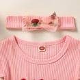 thumbnail image 4 of ZEHJUHAN Girl's "ONE" Birthday Princess Dress Set: Ribbed Knit Tulle Romper with Headband, Sequin & Ruffle Detail Pink，9-12M(90), 4 of 9