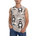 thumbnail image 2 of Picia Cartoon Bear Brown mens Cotton Tank Undershirts , Moisture-wicking Ribbed Tanks, Lightweight Cotton Tank Undershirts-Small, 2 of 8