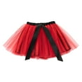 thumbnail image 1 of WUANDIXFA Jupe Tutu pour Filles Jupe en Tulle Superposé Jupe pour Filles Jupe en Maille Vêtements pour Enfants Jupe de Ballet Jupe Tutu Rouge Melon D\'eau, 5-8 Ans, 1 of 3
