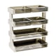 thumbnail image 3 of Kitchen Countertop Organizer Plastic Detachable Multifunctional Kitchen Storage Shelf Food Rack for Bedroom Bathroom Desktop Cream White 4 Tier, 3 of 5