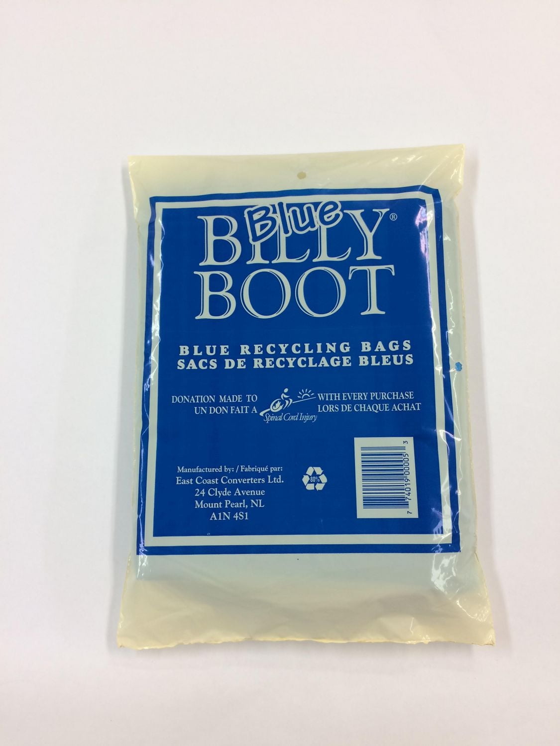 Billy Boot Blue Recycling Bags 26" x 34", 20 Strong Blue Recycling Bags