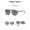 Black frame black gray piece, variant on Mens Polygon Sunglasses with UV400 Protection AC Lens Full Frame Metal Frame for Driving Commute Outdoor Sports Fashion