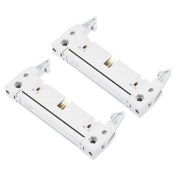 Uxcell 34P Dual Rows 2.54mm Shrouded IDC Male Header Crimp Connectors Pack of 2