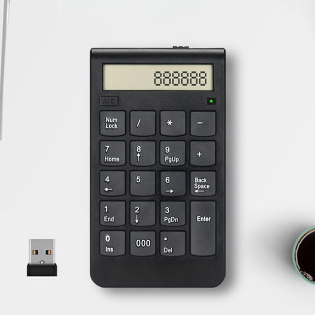 Teclado numérico inalámbrico Shamjiam receptor USB 4g Extensiones de Número para computadora portátil