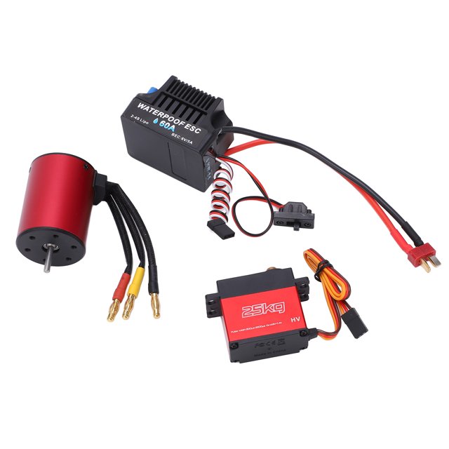 Brushless Motor ESC Servo, CNC Machined High Torque 3650 2300KV Motor ESC Waterproof With Screw For 2S RC Car ANGGREK Otros