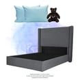 thumbnail image 1 of Recámara Matrimonial Planx Gris Carbón con Cabecera + Base Cama + 2 Almohadas Trinity + Osito + Libro, 1 of 8