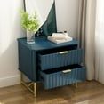 thumbnail image 2 of Clihome 2 Drawer Nightstand with Storage, Modern Chest of Drawers Bedside Cabinet, Green, 2 of 6