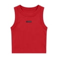 thumbnail image 2 of OGLCCG Teens Girls Crop Tank Tops High Neck Sleeveless Ribbed Knit Slim Fit Shirts Summer Workout Athletic Tank Top 2-14 Years, 2 of 8