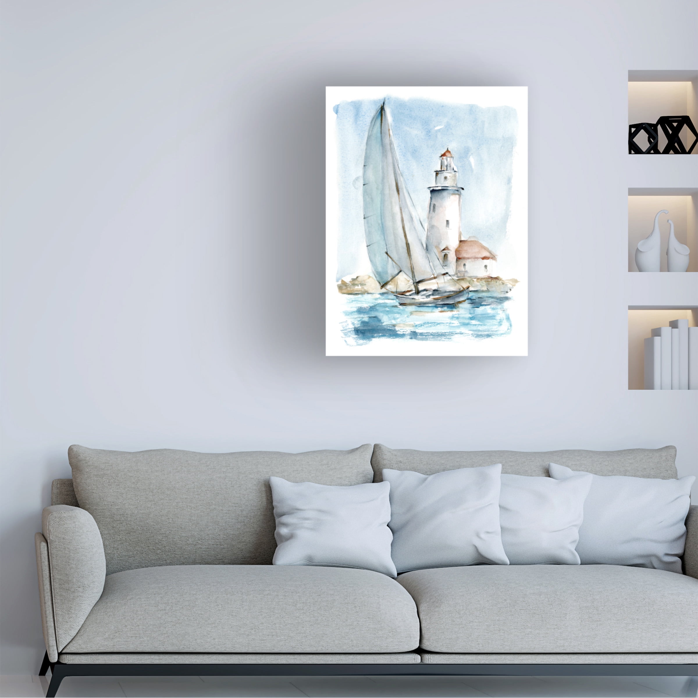 Ethan Harper 'Sailing Into The Harbor I' Canvas Art