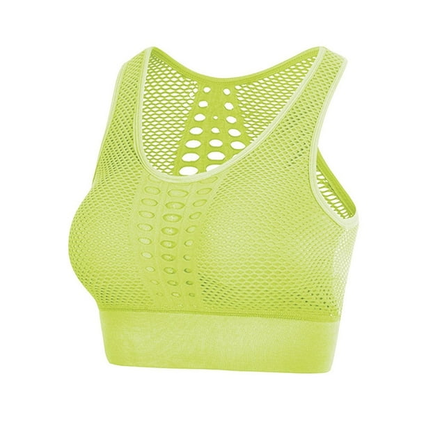 Women Sport Bra Solid Summer Stretch Elastic Sportswear Skinny Fitness Hole See  Through Sports Exercise Lady Home Gym 