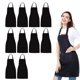 thumbnail image 4 of Paquete de 20 Delantales con Pechera - Delantal Negro Unisex Una Granel con 2 Bolsillos Espaciosos, Lavable Una Máquina para la Elaboración de Dibujos de Barbacoa En la Cocina, 4 of 7