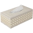 thumbnail image 1 of Laklulu KingFom Caja de pañuelos de cuero beige moderna, 1 of 3