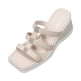 thumbnail image 2 of Sandalias de verano para mujer, sandalias con cuña, zapatos romanos de cristal, zapatillas informales con punta abierta Wmkox8yii  ytu8259, 2 of 8