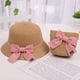 thumbnail image 1 of Sombrero de sol para niños, sombrero de sol para niñas, sombrero de paja de verano, conjunto de bolso pequeño, sombrero de pescador con protector solar de verano para playa de princesa, 1 of 6