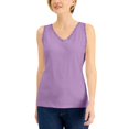 thumbnail image 2 of Karen Scott Women's Petite Cotton Lace-Trim Tank Top, 2 of 2