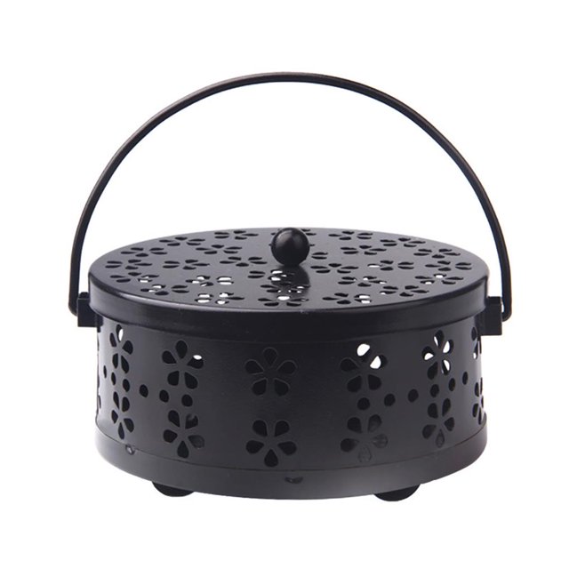 ruzhgo Iron Box Hollow Case with Handle Fireproof Box Black