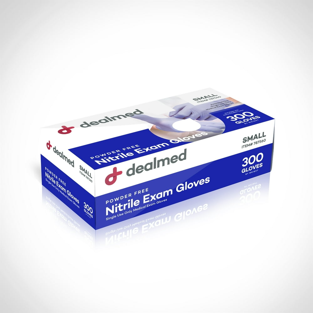 Dealmed Nitrile Medical Grade Exam Gloves Disposable Gloves for Hospitals, Law Enforcement