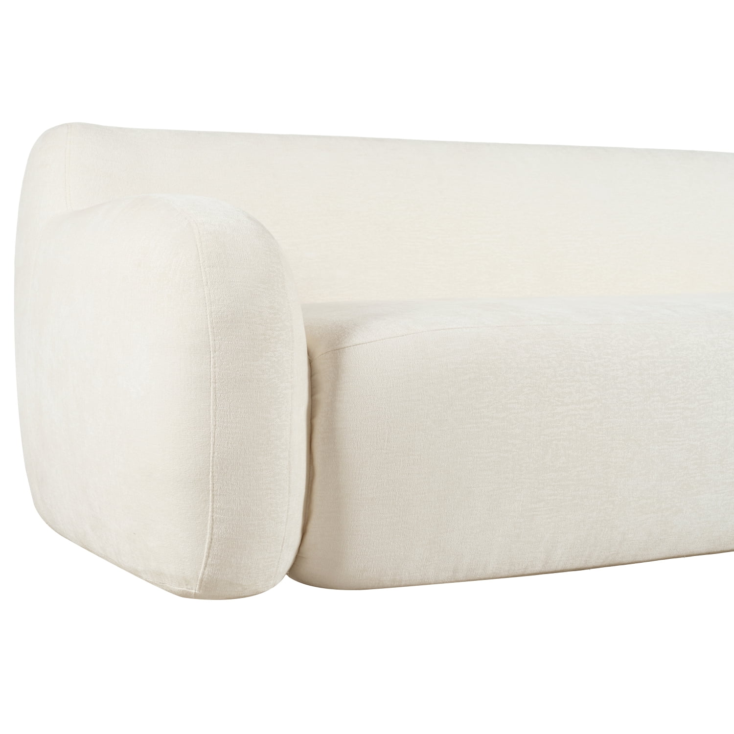 Harper & Bright Designs Modern Minimalist 3 Seater Sponge Couch, Comfy Floor Sofa for Living Room Apartment, Beige