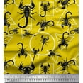 thumbnail image 1 of Soimoi Crepe Silk Fabric Geometric Shapes & Scorpion Insects Print Fabric by the Yard 42 Inch Wide, 1 of 1