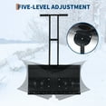 thumbnail image 3 of Pelle à Neige Pousse-Neige Robuste avec Lame en Plastique Extra Grand de 39 Pouces, Hauteur Réglable à 5 Niveaux, Roues de 25 cm, Poignée Ergonomique à Double Tige pour Entrées et Trottoirs, 3 of 8