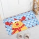 thumbnail image 3 of Juego de decoración de alfombrilla para baño Ticfox antideslizante con patrón de alces azul, 3 of 11