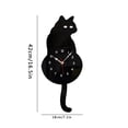thumbnail image 2 of Wall Clock, Black Cat Pendulum Wall Clock, Cat Clock, Cat Clock with Moving Tail, Black Cat Swinging, Whimsical Funny Wall Clocks, Living Room Office Cafe Bedroom, Gift for Black Cat Lovers, 2 of 3