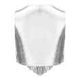 thumbnail image 2 of TiaoBug Kids Sequin Fringe Vest Sleeveless Tank Tops for Girls Sleeveless Sparkly Glitter Disco Party Dance Top Silver 10, 2 of 5