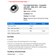 thumbnail image 2 of Front Right Brake Rotor - Compatible with 2006 - 2008, 2014 - 2021 IS350 Sedan 2007 2015 2016 2017 2018 2019 2020, 2 of 2