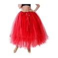 thumbnail image 1 of Seyurigaoka Women's Long Tulle Pleated Skirt Fluffy A-Line Mesh Maxi Skirts Princess Tulle Skirt Solid Color Adjust Tie Up Waist Bubble Long Skirt, 1 of 9
