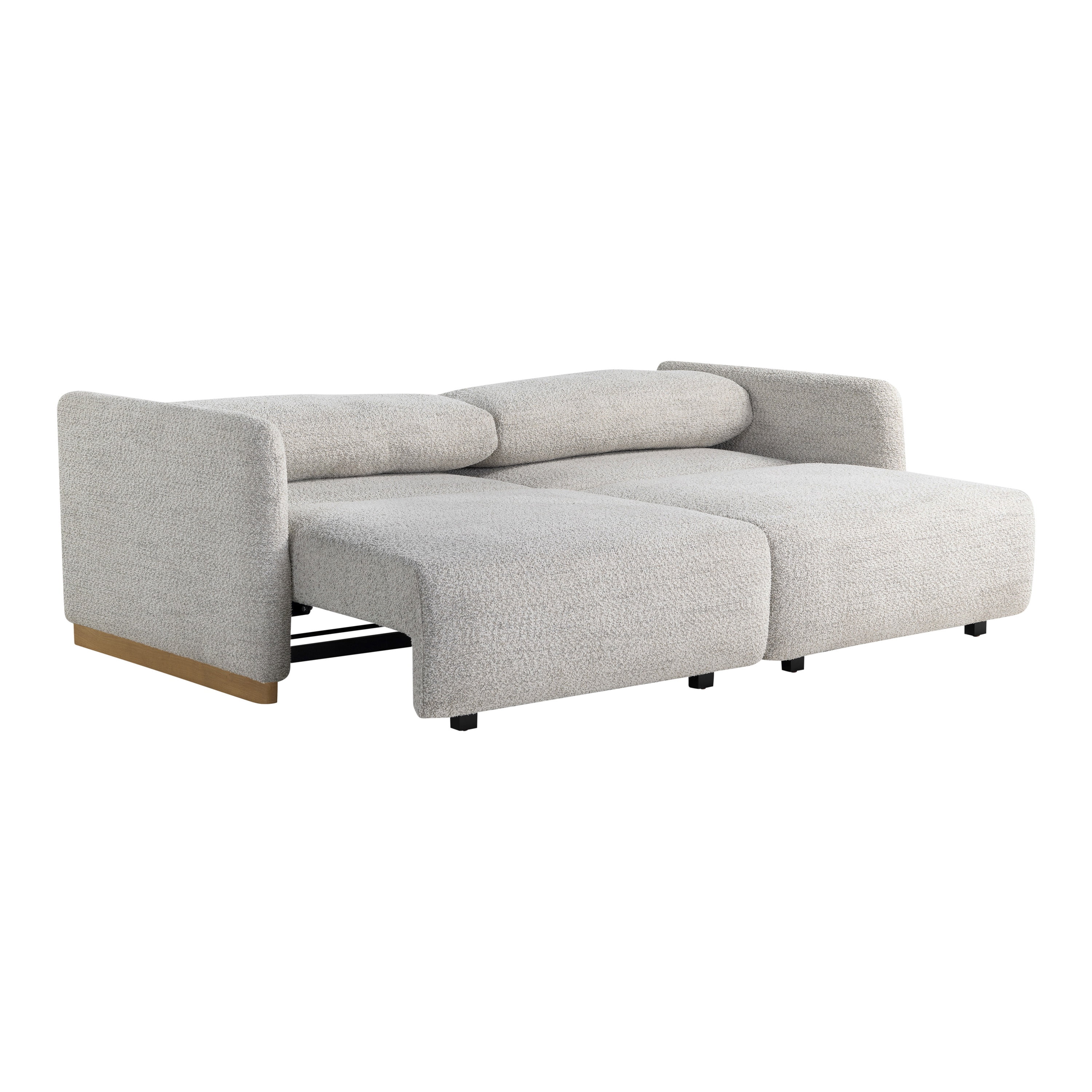 Serta Tatum Modern Convertible Sleeper Sofa, Ivory